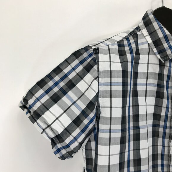 Ecko Unltd Plaid Button Up Shirt Men's Medium Short Sleeve Cotton Blend Casual - Picture 4 of 11